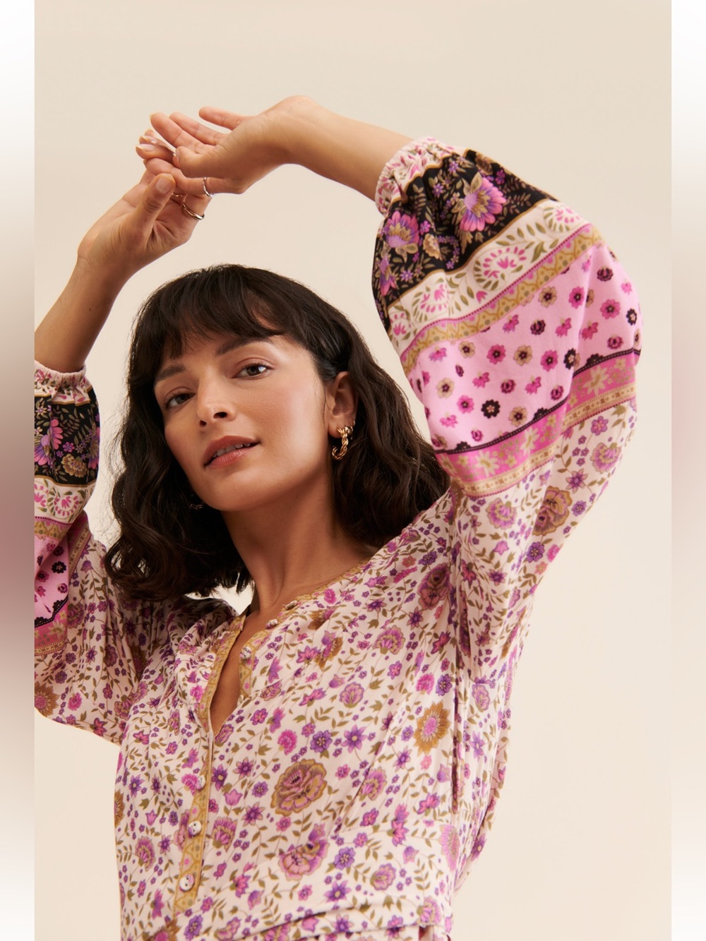 Spell The Gypsy Lady Untamed Pink and White Floral Mini Dress Size S - Picture 4 of 4